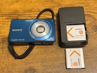 Sony Cyber-shot DSC-W350 Blue Camera with 14.1MP Camera and Carl Zeiss Lens