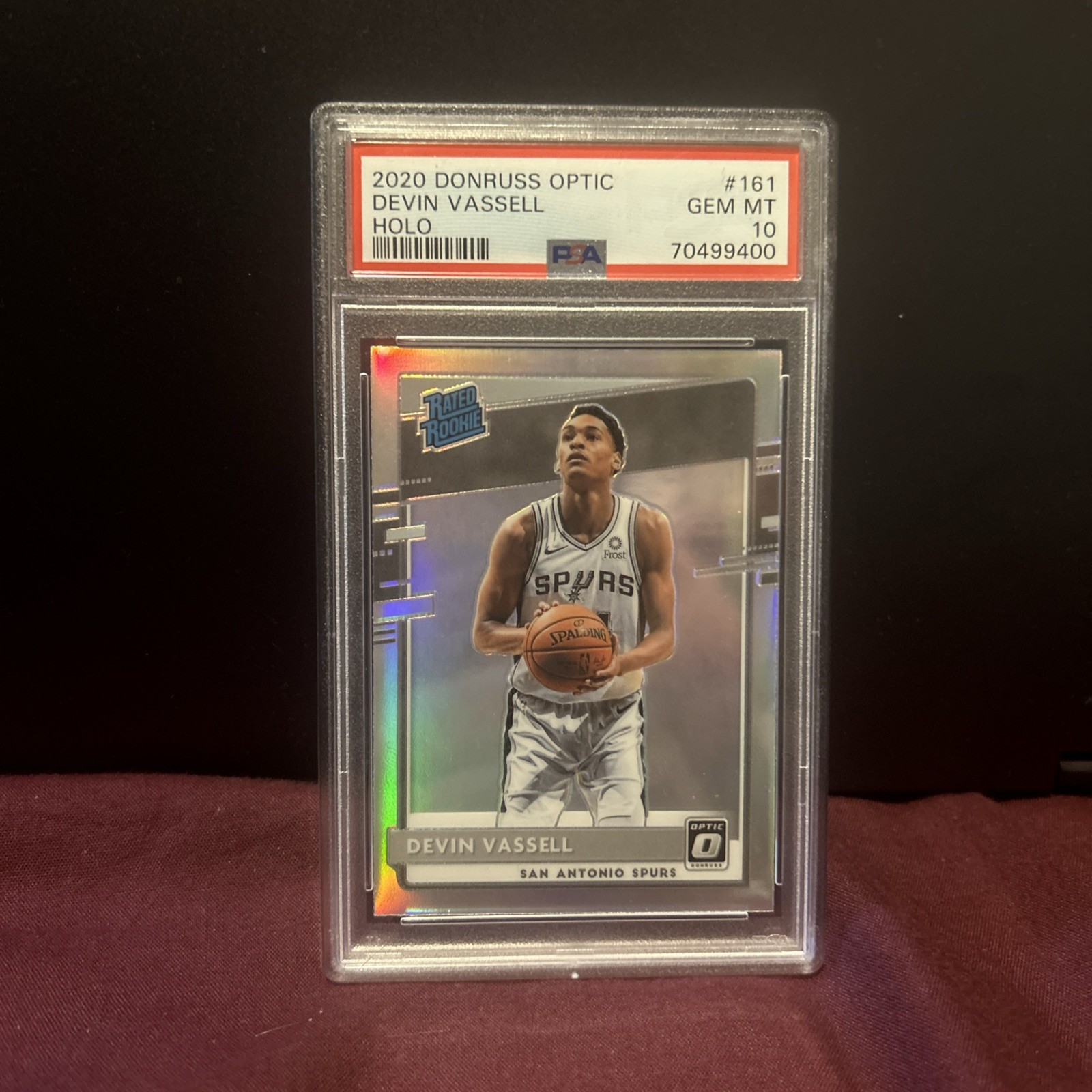 2020-21 Panini Donruss Optic - Rated Rookie Devin Vassell #161 Holo Prizm PSA 10