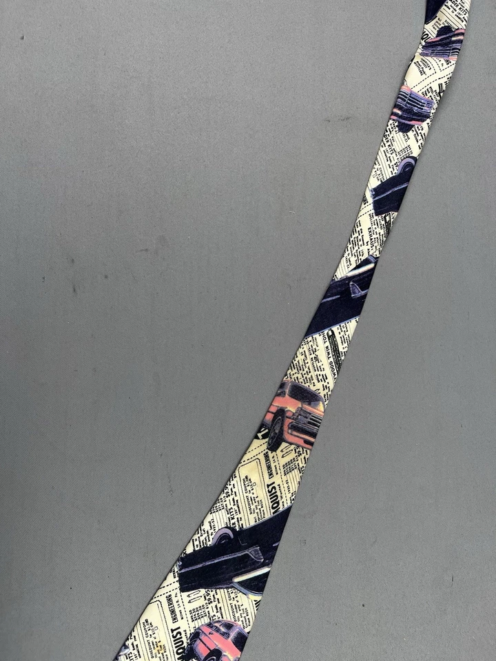 Vintage Dolce & Gabanna Tie Car Advertisement Pinup Peek A Boo Silk Necktie - Image 4 of 4