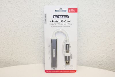 USB-C USB-A Hub to 4 x USB-A Sitecom White New Invoice VAT 