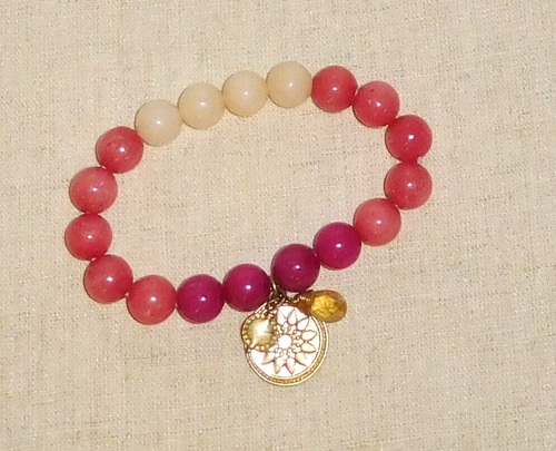Stella & Dot Pink Beaded Stretch Bracelet - Pre-loved - Needs Restringing