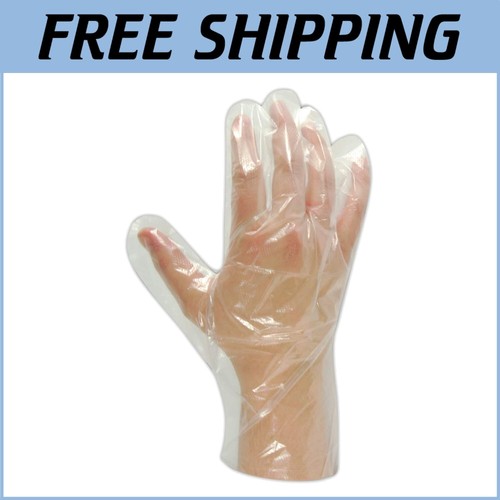 10000-Count Clear Disposable Gloves - Ambidextrous Plastic for Food Prep