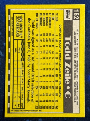 1990 Topps Future Star #162 Todd Zeile St. Louis Cardinals | eBay