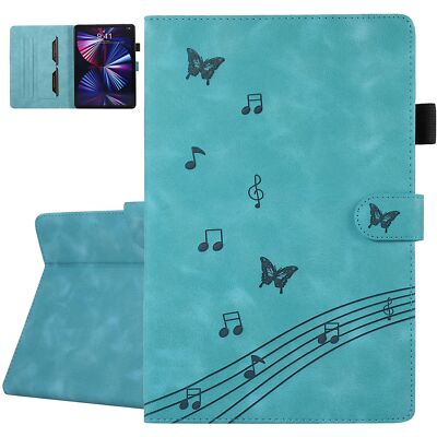 For Lenovo Tab M10 Plus M9 M8 Embossed PU Leather Card Slots Wallet Folio Case