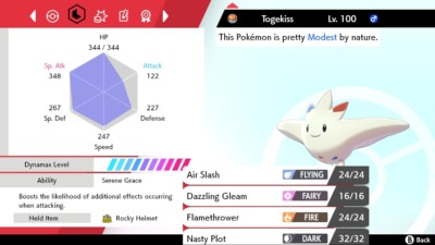 Pokemon Sword and Shield 6iv Shiny Togekiss - FAST DELIVERY!