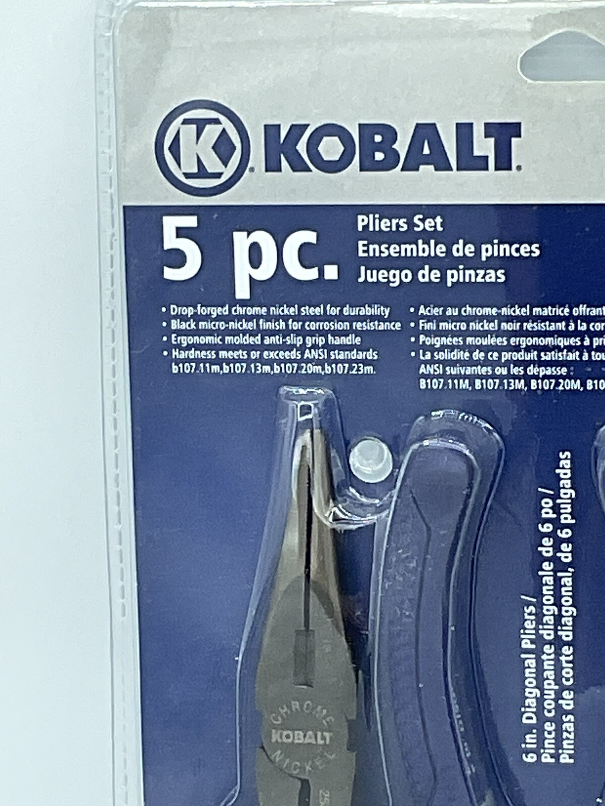 Kobalt 5 Pc Pliers Set - Black Micro-Nickel Finish - New | eBay