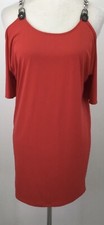 MICHAEL, Michael Kors Red, Chili Cold Shoulder Chain Hardware Dress, Size S $120
