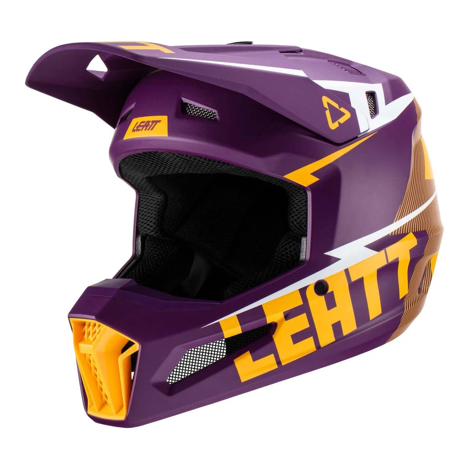 Casco de moto de cross Open Box Leatt Youth Moto 3.5 Junior V23 índigo grande Foto 2 de 4