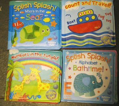 RSW SOFT BABY BATH BOOK FUN EDUCATIONAL TOY 6 MONTHS+ WATERPROOF PLASTIC COATED