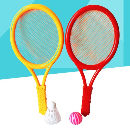Raquettes De Badminton Légères Enfants/Adultes Débutants - 1 Paire, Cadre Métal Durable, Idéal Jardin Plage Vacances