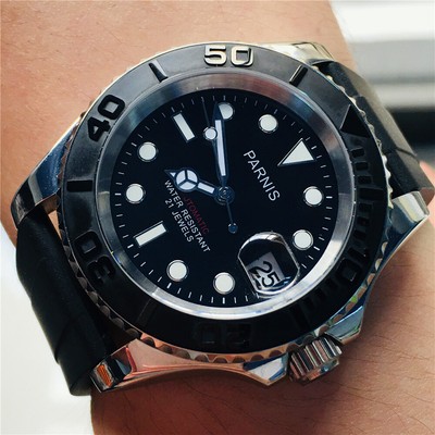 41mm Parnis black dials Sapphire 