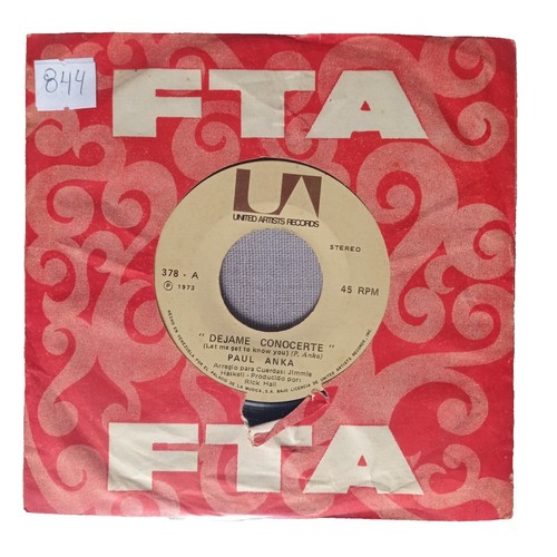Paul Anka 45 Let The Bells Keep Ringing / Crazy Love ABC Paramount