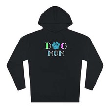 NWT Dog Mom Blue Unisex Hooded Sweatshirt