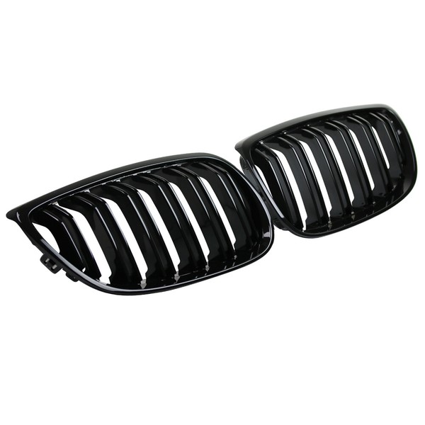 Nieren KüHlergrill Grill FüR BMW E92 E93 Bj. 2006-2010 Doppelsteg Schwarz Glanz-image