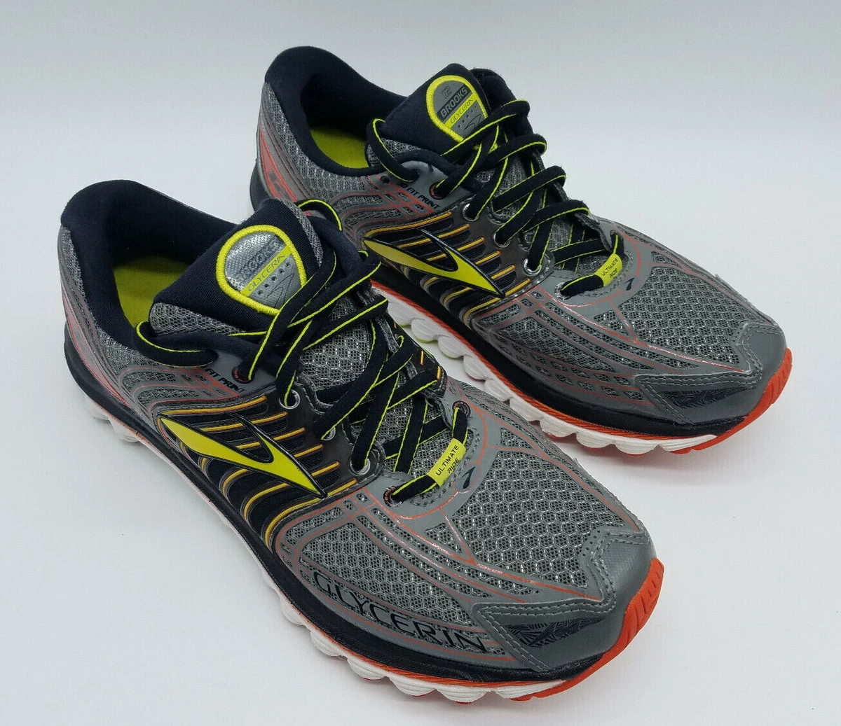 Brooks Glycerin 12 Men s Running Shoes Size 8 D Medium Gray Orange