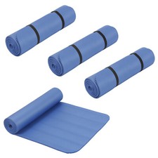 4er Set Gymnastikmatte Yogamatte Fitness Matte Fitnessmatte 190x60x1 cm Blau