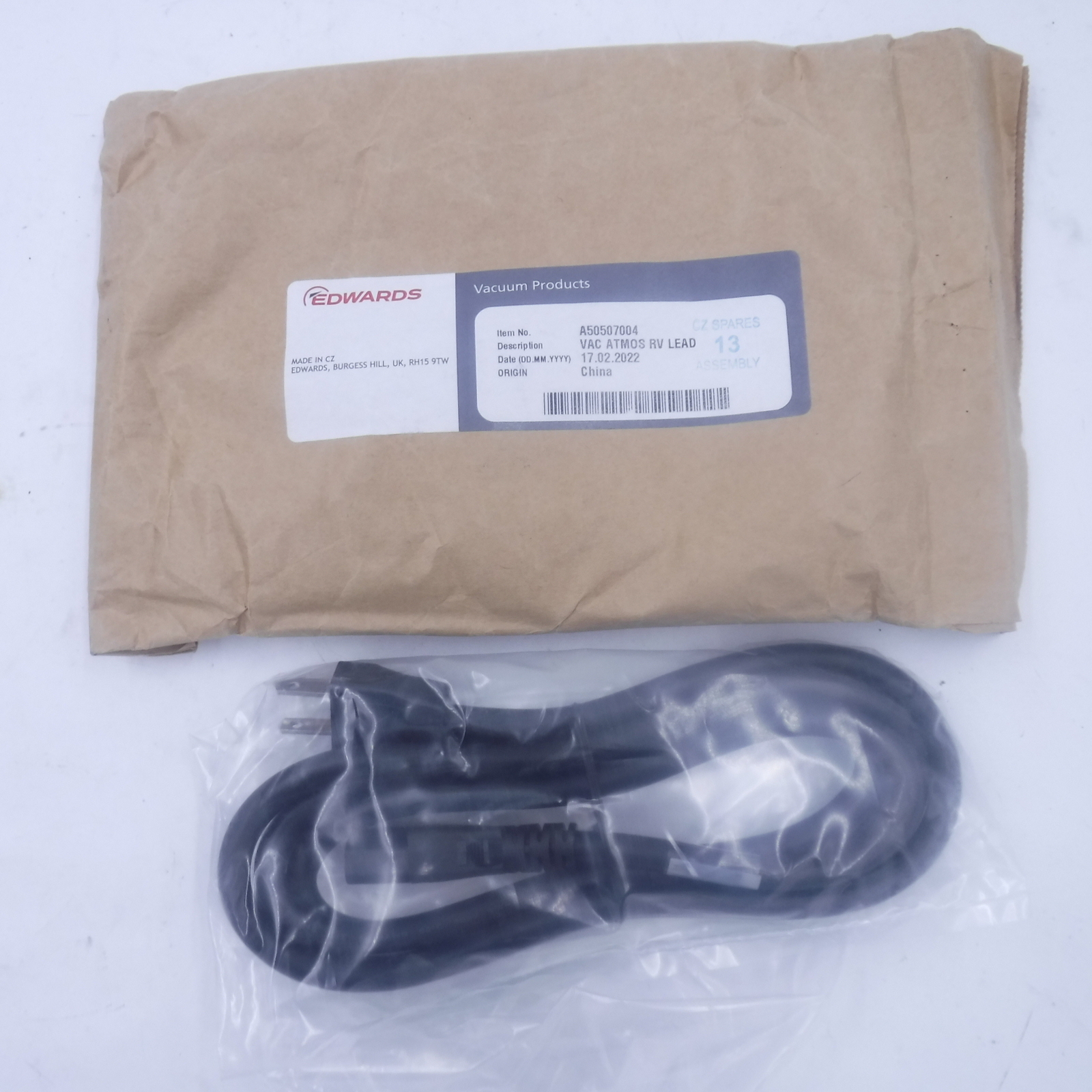 OEM Edwards Atmos RV Vacuum Lead Power Supply Cable A50507004
