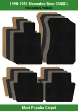 Lloyd Ultimat Front & Rear Row Carpet Mats for 1990-1991 Mercedes-Benz 350SDL 