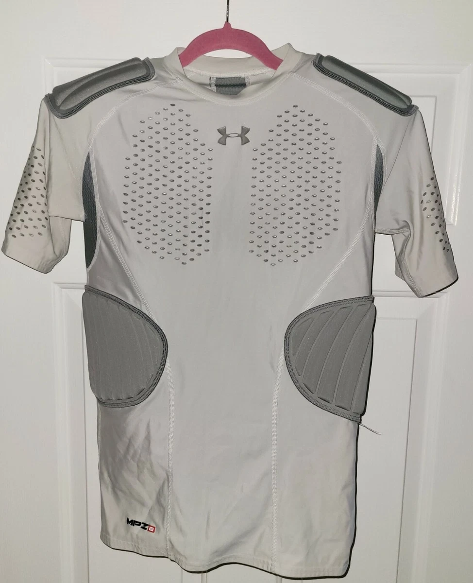 Under Armour Football MPZ 2 Padded Compression Shirt White Size Men's Large  MPZ2