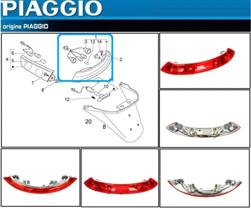 Pièces détachées Piaggio pour motocyclette Piaggio