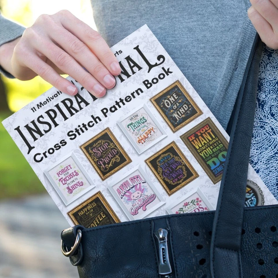 Inspirational Cross Stitch Pattern Book | 11 Motivational Counted Color Charts - Image 3 of 4