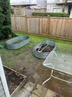 TWO Galvanized Metal Raised Garden Beds- 1x3x6 ft- Oval Planter Vegie Flower