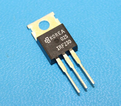 Samsung IRFZ30 N-Channel MOSFET, 50Vds, 30A, 75W, 0.05Ohm Rds(On), TO-220. QTY-5