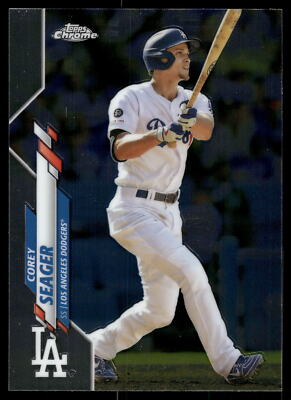 2020 Topps Chrome #196 Corey Seager Los Angeles Dodgers Baseball Card