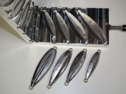 Saltwater Flat Fall Jig mold 3,5,7,11oz CNC Aluminum Flatfall Keel