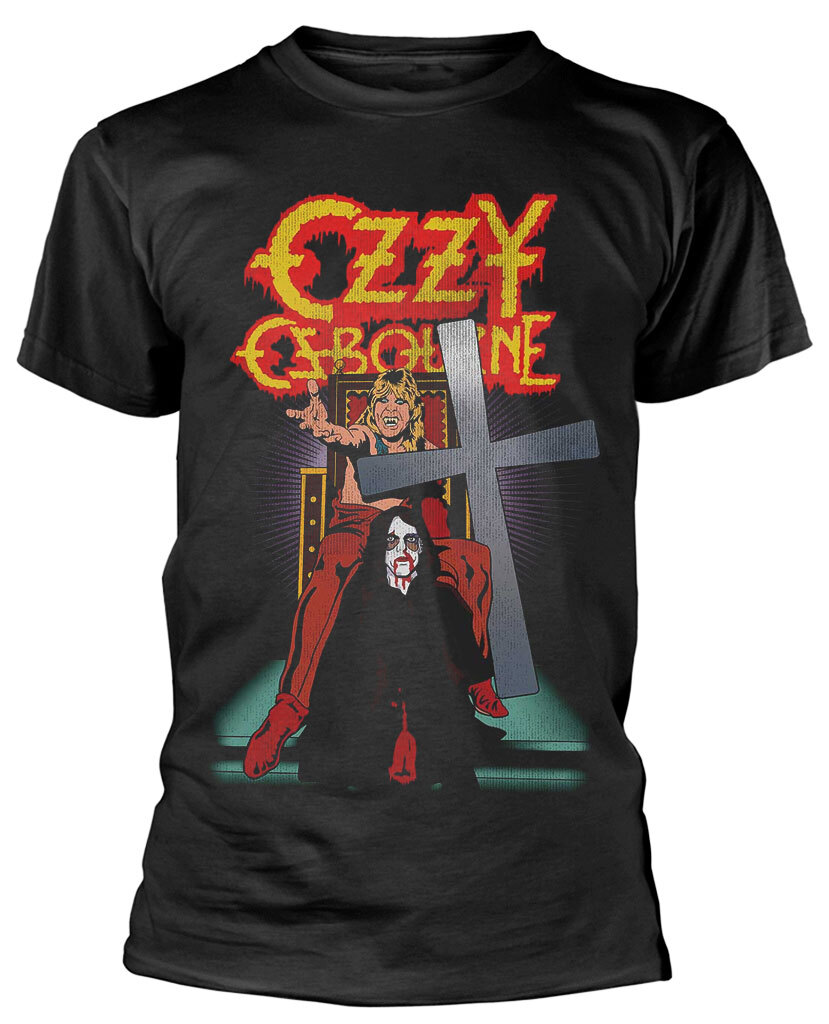 Ozzy Osbourne Speak Of The Devil Cross Black T-Shirt NEW
