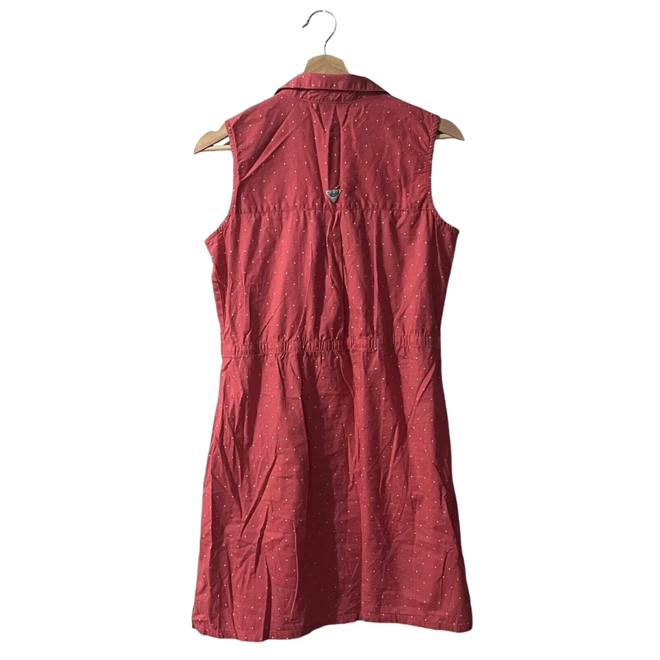 Vestido Camisa Columbia PFG Super Cabeza de Hueso Talla XL Niñas Rosa Frambuesa Lunares Foto 3 de 4