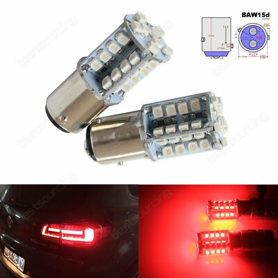 KYPSZQPSH Ampoule Feu Arrière Rouge BAW15D BAW15S - 2 Pièces 12V PR21/5W Pour Voiture