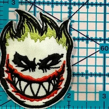 SPITFIRE The Joker Flame Santa Cruz - New Embroidered Iron On Patch - Jeans deco