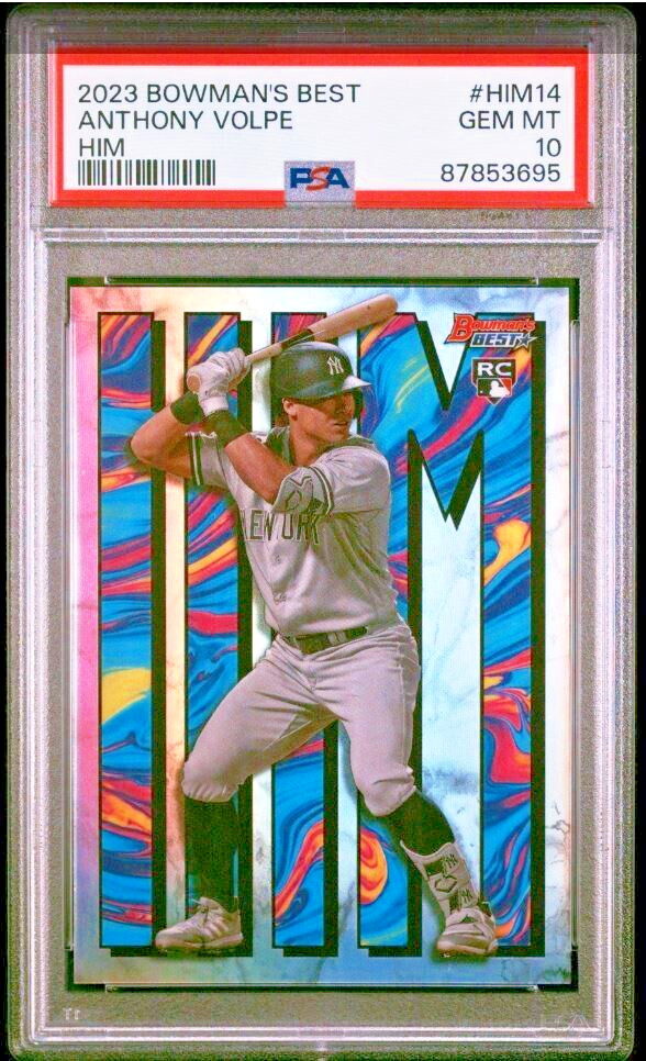 2023 BOWMAN'S BEST HIM HIM14 ANTHONY VOLPE ROOKIE PSA 10 POP 15