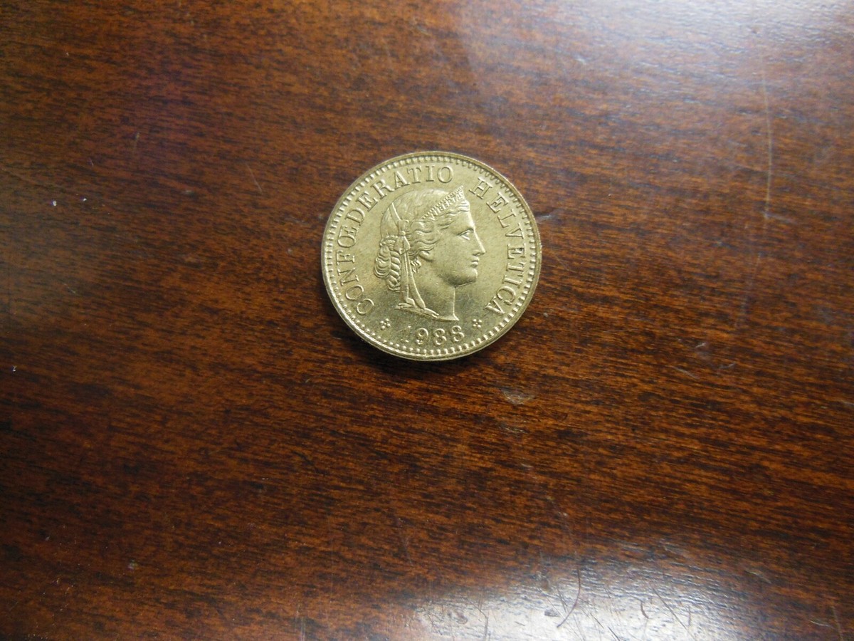 1988-B Five (5) Rappen Swiss Coin | eBay