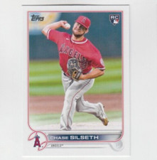 (12) Chase Silseth 2022 TOPPS UPDATE ROOKIE LOT #US192 LOS ANGELES ANGELS RC