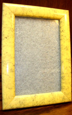 PHOTO FRAME Yellow Smooth Faux Marble for 4"x 6" Picture Free-Standing Decor 728