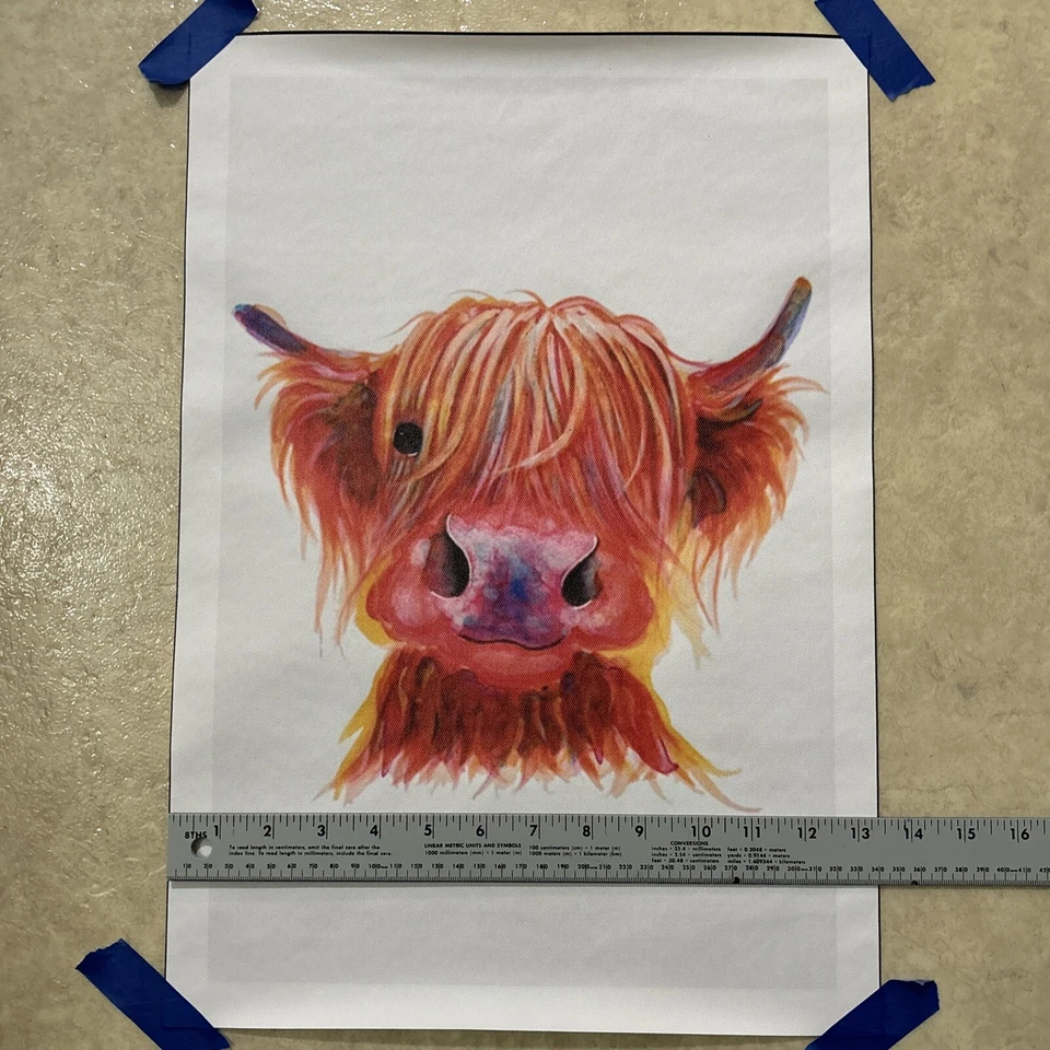 Baby Highland Cow Colorful ✅ Poster Print Canvas Wall Art Decor ✅ 12x18 inch - Image 3 of 4