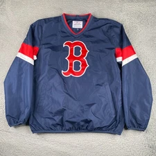 Boston Red Sox Jacket Mens Medium Blue Windbreaker Pullover MLB G III