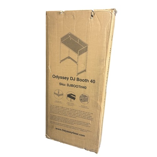 Odyssey 40″ Wide Surface DJ Booth DJBOOTH40 - Black