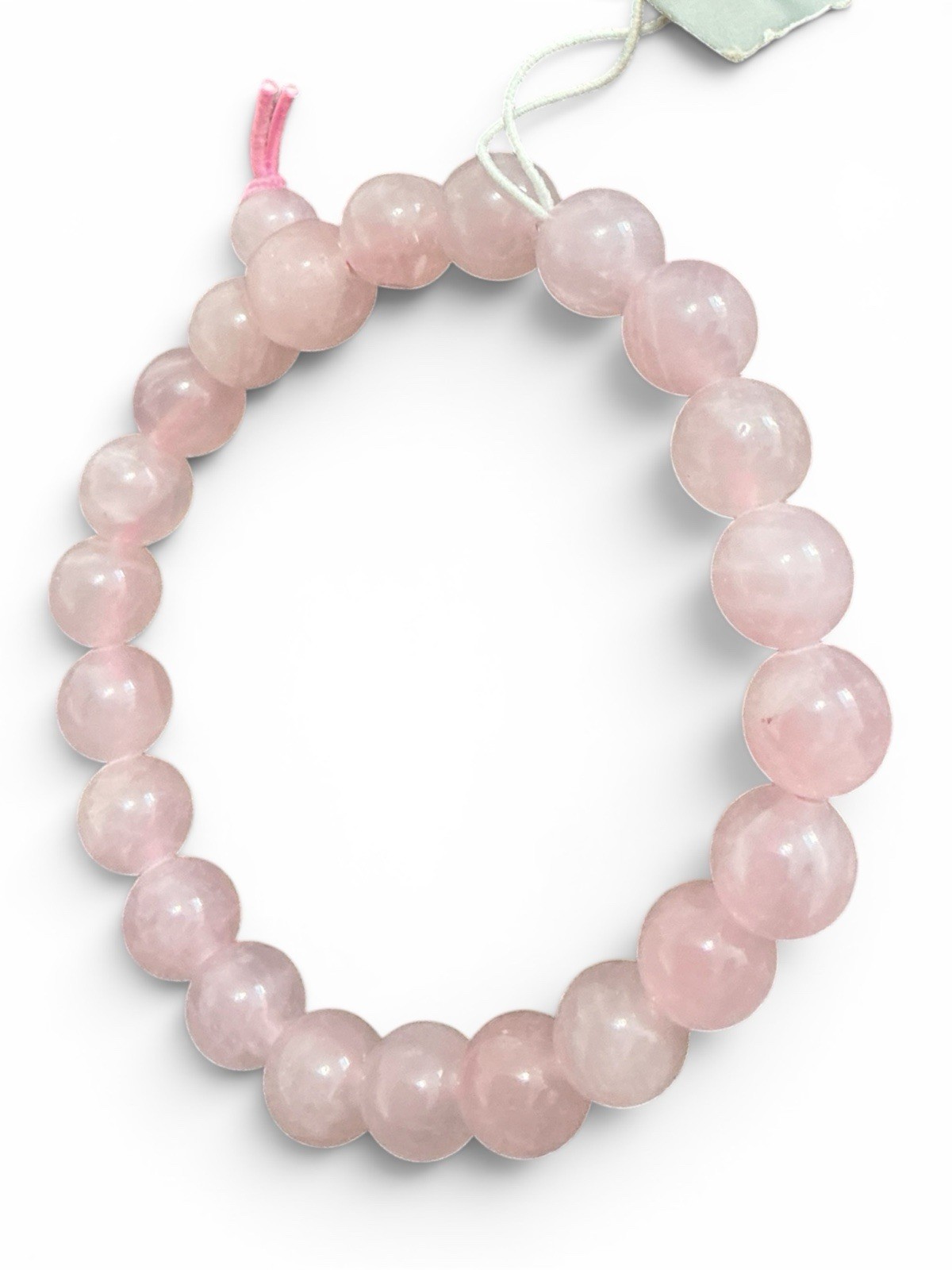 Genuine Rose Quartz 8mm Beaded Stretch Bracelet Natural Pink Crystal Healing NEW