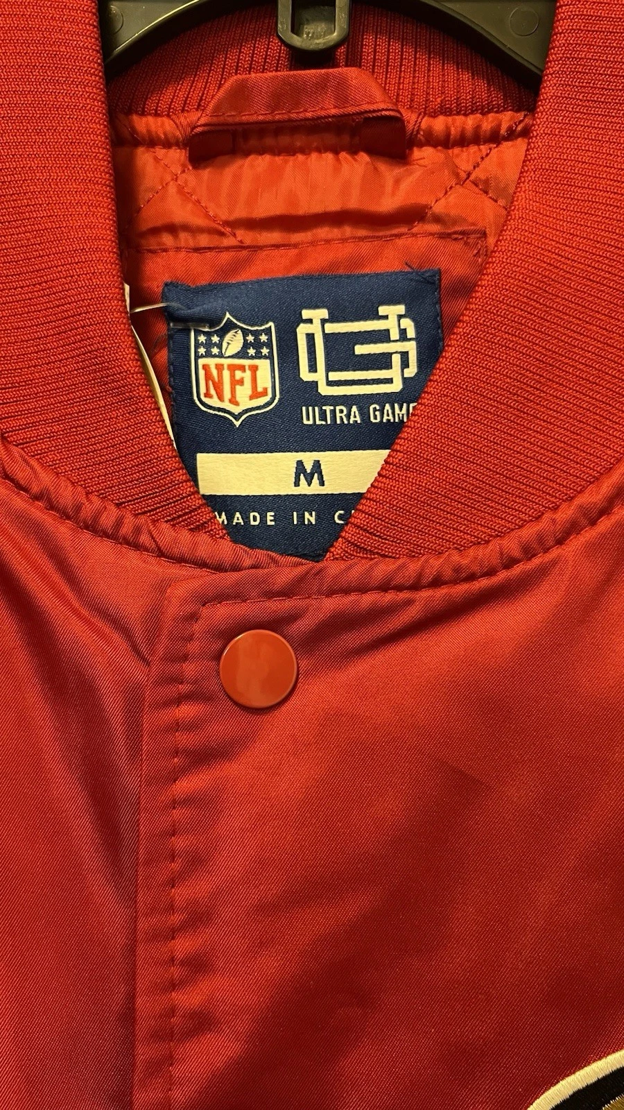 Brand New With Tag 49ers Red Satin Bomber/varsity Jacket Size medium - product detail image 3