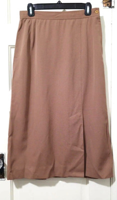FLASH SALE!! Jones New York 100% WOOL A Line Skirt 12 Medium Large Caramel Brown