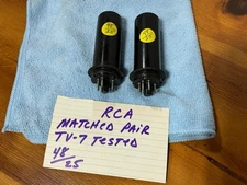 2 RCA 6L6 High Power Metal Vacuum Tubes Matched Pair Amplifier TV-7 TESTED NOS