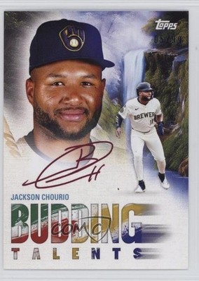 2025 X Bob Ross The Joy of Baseball Paint Splatter 5/99 Jackson Chourio 1g37