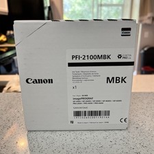 Genuine Canon PFI-2100MBK - Matte Photo Black 160ml EX 01/2028 NEW Free Ship