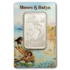 Pamp - Moses & Batya - 1 Troy oz .999 Fine Silver Bar PRESALE