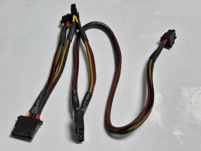 3x Molex auf 6 Pin PCI Express PCI-E Grafikkarte Stromkabel Adapter 25cm