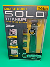 Micro Touch Solo Titanium Grooming Beard/Body Trimmer for Men Black 5402 2C