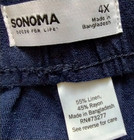 SONOMA Navy Blue "High Rise WIDE Leg" LINEN Blend CROP Pant Sz 4X (26.5 Inseam) — photo 5